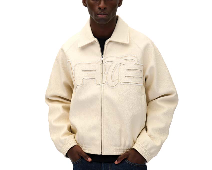 Arte Big Logo Leather Jacket "Cream"