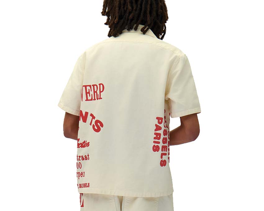 Arte Red Print Shirt "Cream" - Image 2