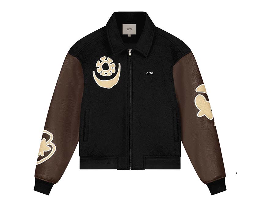 Arte Varsity Jacket "Black/Brown"