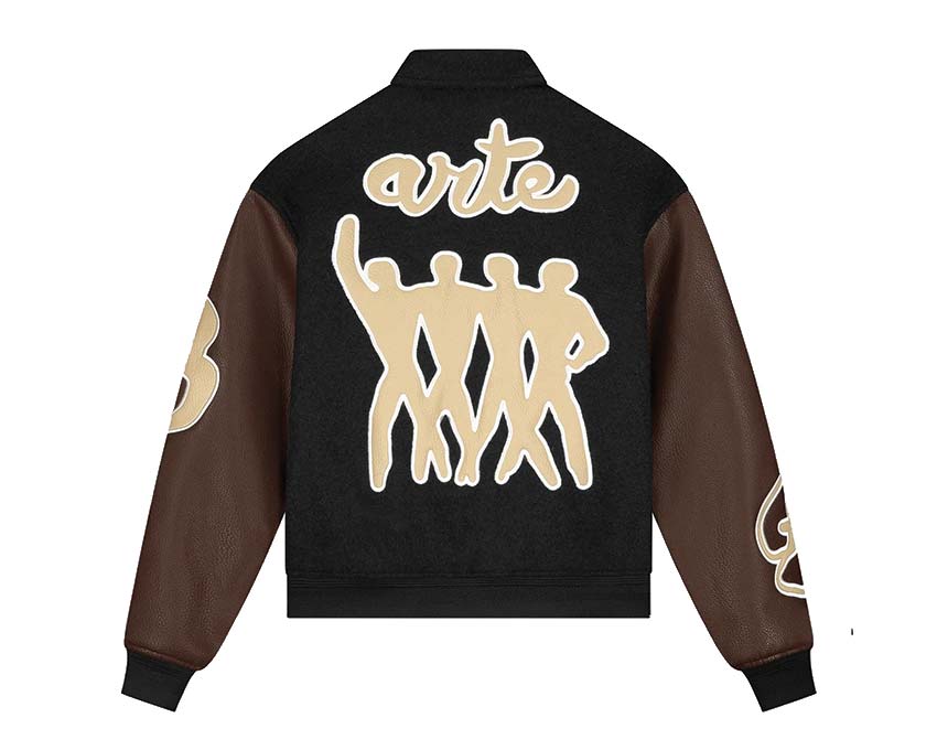Arte Varsity Jacket "Black/Brown" - Image 2