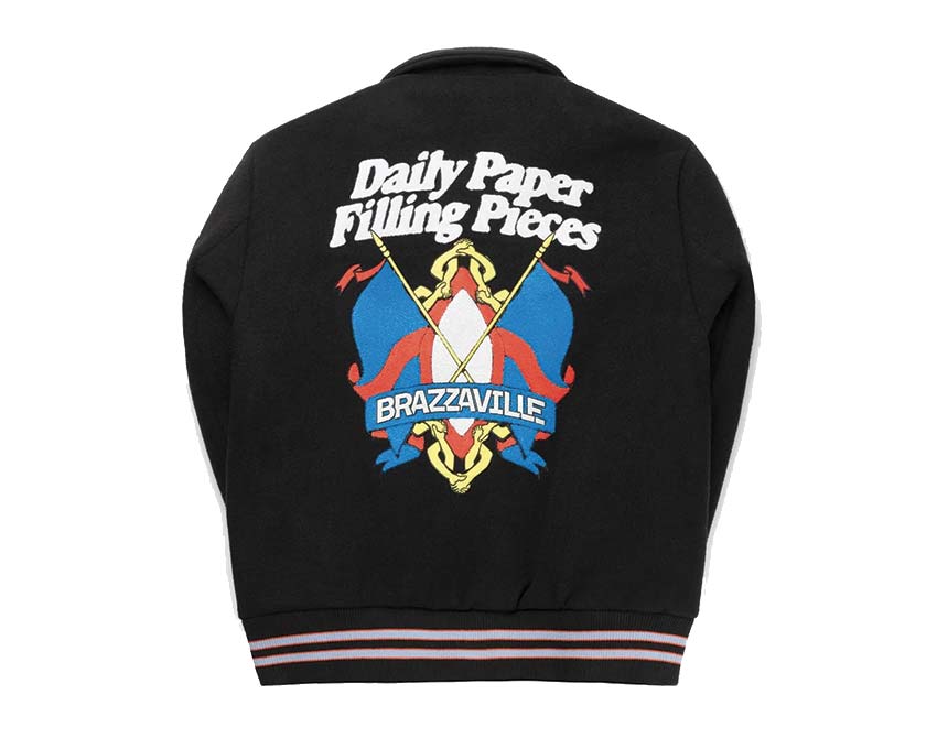 Daily Paper x Filling Pieces Black Varsity Jacket - Image 2