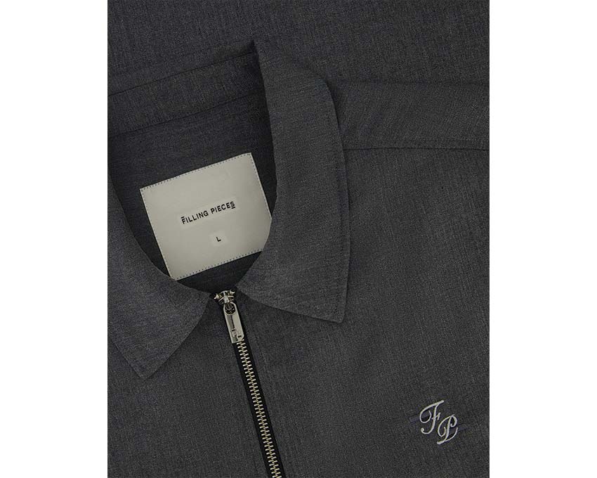 Filling Pieces Coach Jacket Twill Wool "Grey" - Image 2
