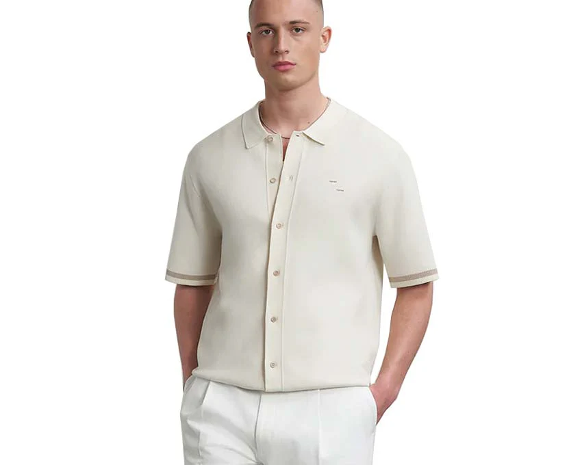 Filling Pieces Knit Shirt Classic Antique White - Image 3