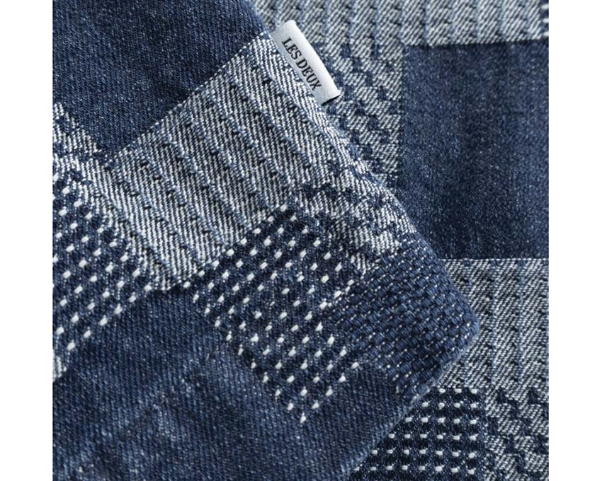 Les Deux Layton Denim Jacquard Overshirt - Image 3