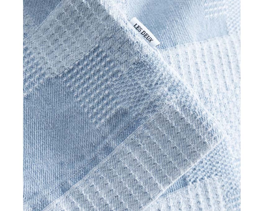 Les Deux Layton Denim Jacquard Overshirt - Image 3