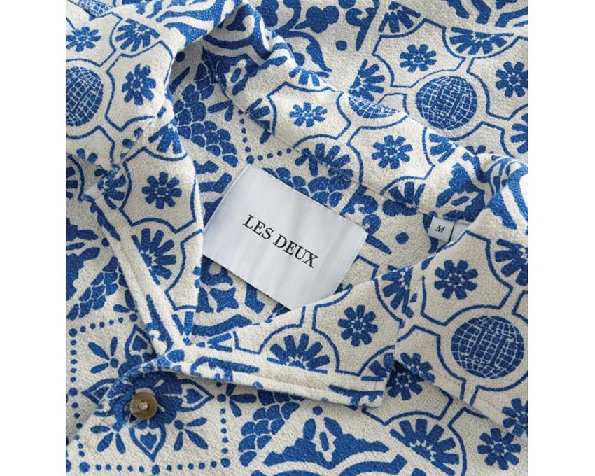 Les Deux Tile Cotton SS Shirt - Image 2