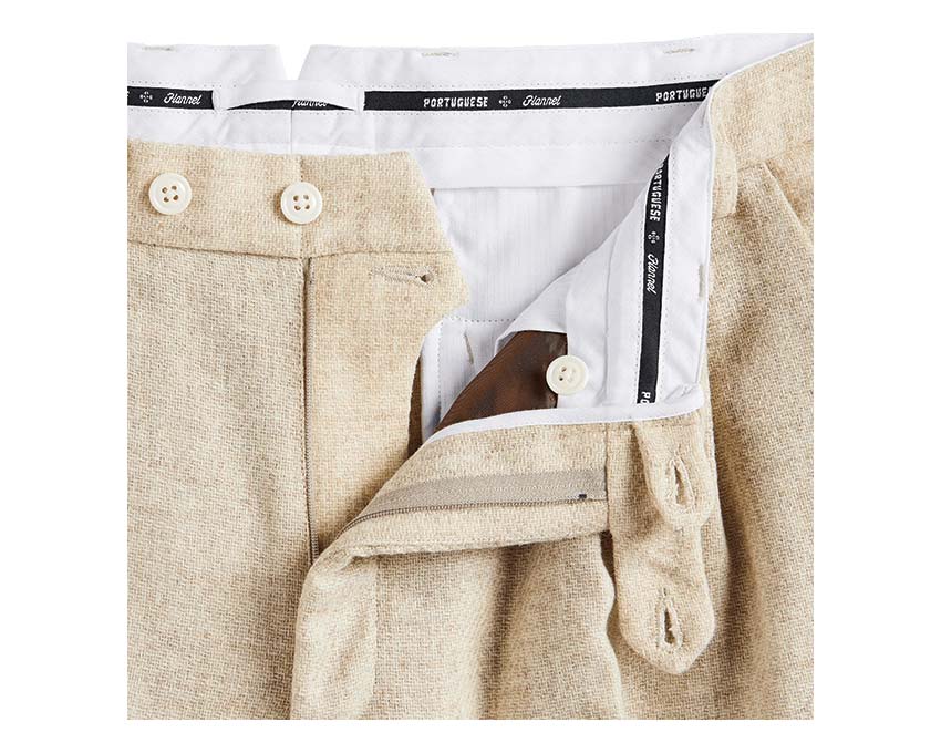 Portuguese Flannel Double Pleat Trousers - Image 3
