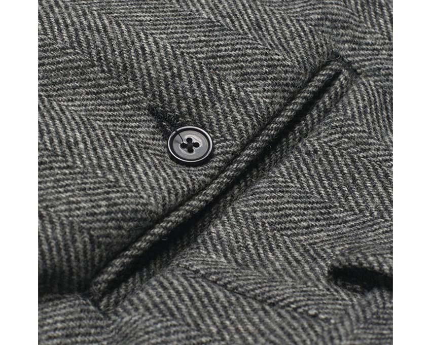 Portuguese Flannel Wool Herringbone Trousers - Image 3