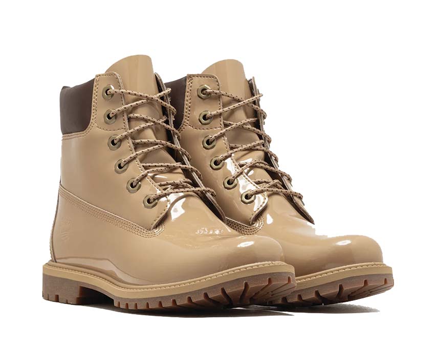 Timberland Premium 6 Inch Lace Up Waterproof Boot "Wheat Patent Leather" - Image 2